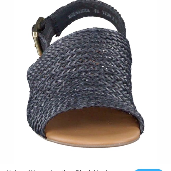 NEW Paul Green Helena Black Woven Slingback heel sandals women size 8 - Picture 2 of 6